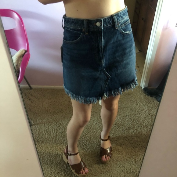 Free People Dresses & Skirts - NWT FP denim mini skirt size 27